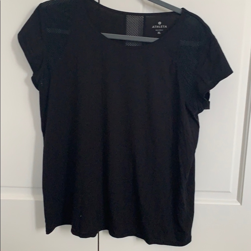 ATHLETA black cap sleeve top